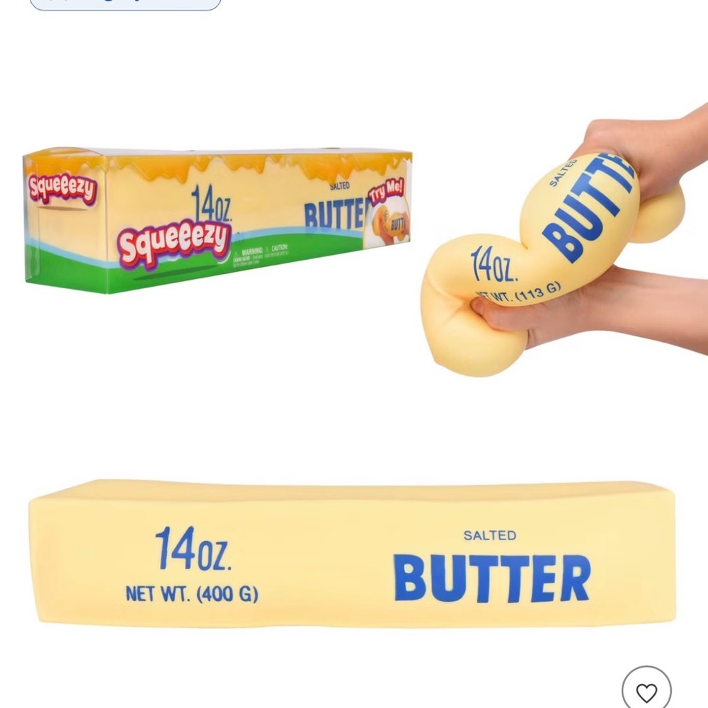 Squeezy Butter Toy - Yellow and Green